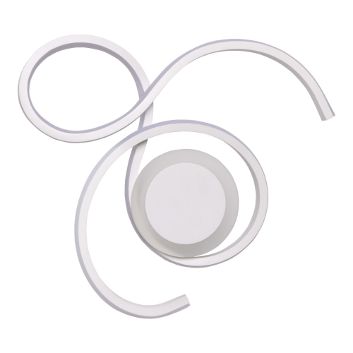 Бра белого цвета с изогнутыми световыми линиями и круглым основанием Luke Lampco Tracer Lamp Белый в Красноярске | Loft Concept 