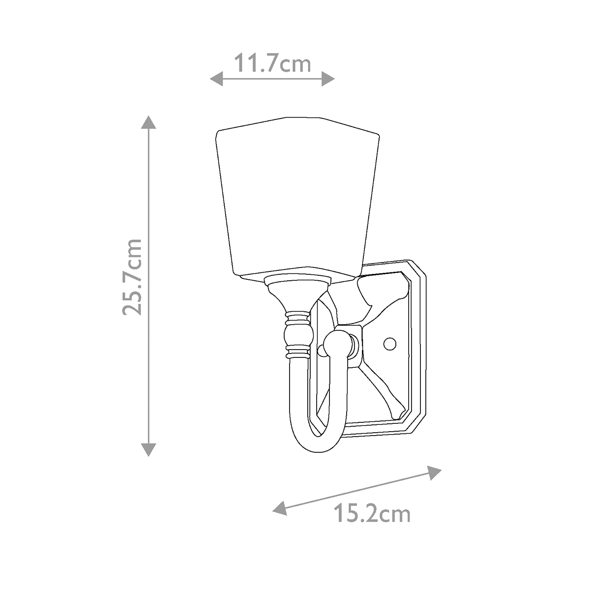 Бра для ванных комнат с белым матовым плафоном квадратной формы на основании цвета хром Feiss в Красноярске