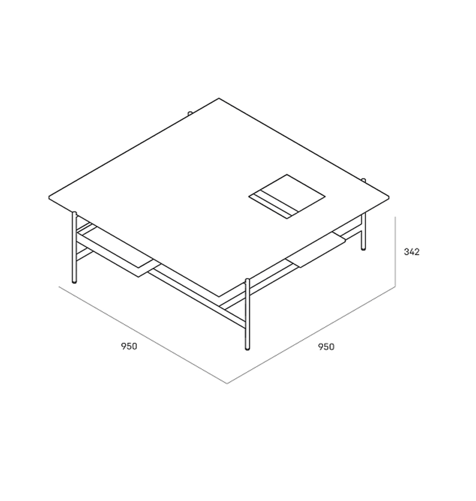 Karat журнальный столик цвета серый камень с съемным подносом в Красноярске