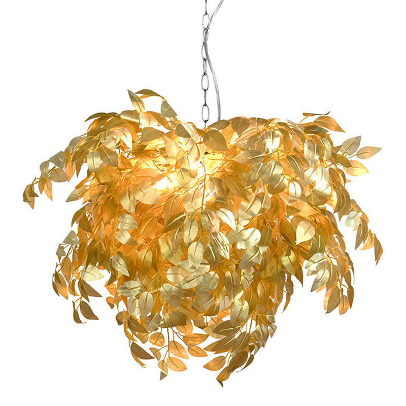 Люстра Golden Autumn Leaves Золотой Хром Люстра Golden Autumn Leaves Золотой Хром в Красноярске | Loft Concept