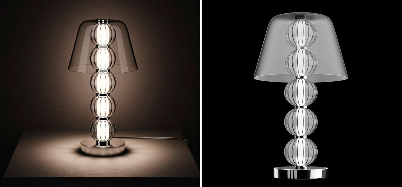 Настольная лампа со стеклянными шарами Balls Lamp - фото №1