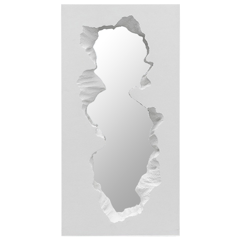Зеркало Broken Stone Mirror Белый цвет Белый Зеркало Broken Stone Mirror Белый цвет Белый в Красноярске | Loft Concept