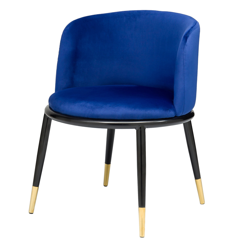 Стул Dining Chair Foucault Blue Синий Черный Золотой Стул Dining Chair Foucault Blue Синий Черный Золотой в Красноярске | Loft Concept