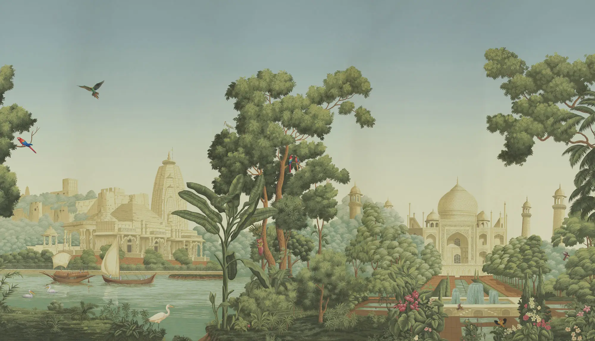 Обои ручная роспись River Scenes of Bengal Verdoyant Обои ручная роспись River Scenes of Bengal Verdoyant - постер Loft-Concept в Красноярске