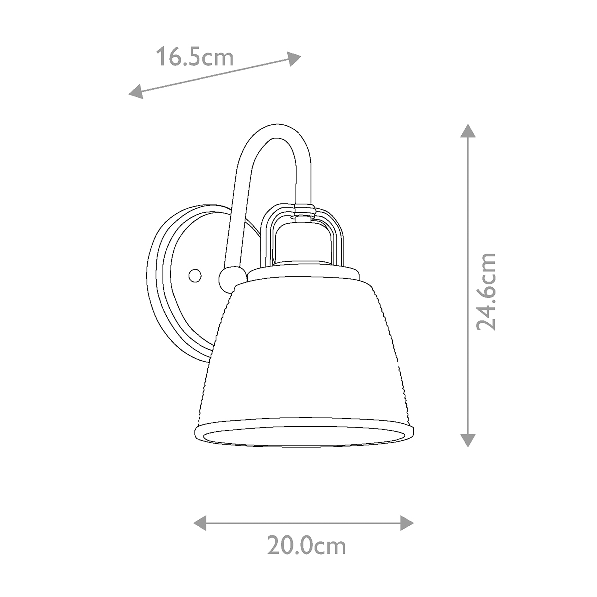 Бра с прозрачным рифленым плафоном в форме колокола Quoizel в Красноярске