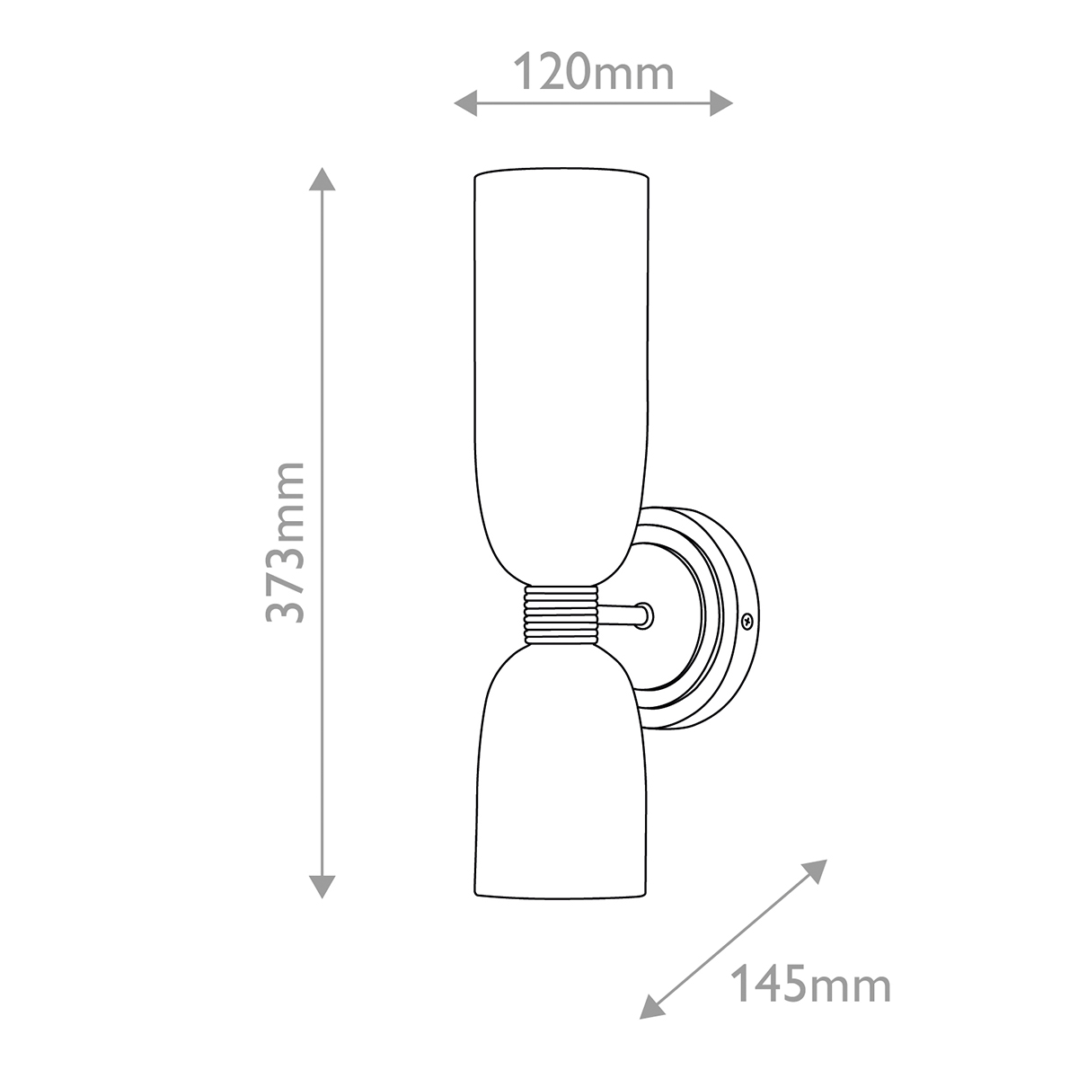 Бра для ванных комнат вертикальное с двумя матовыми белыми стеклянными плафонами Hinkley в Красноярске