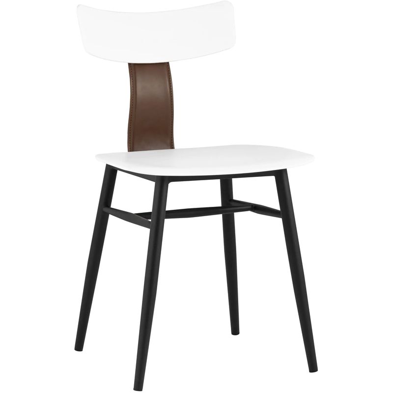 Стул ANT White Eco-Leather 2 шт Белый Коричневый Черный в Красноярске | Loft Concept 