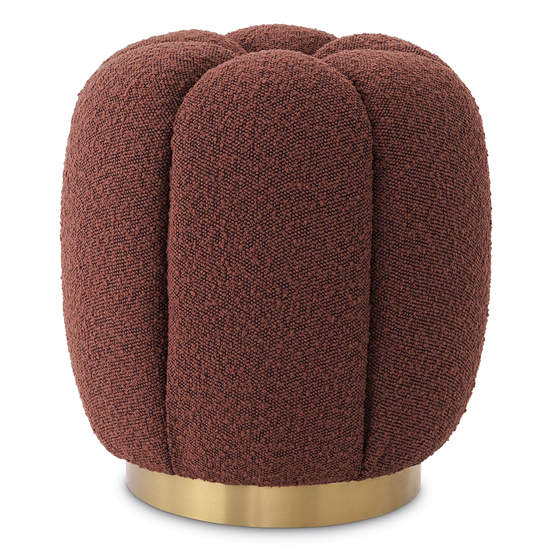 Пуф Eichholtz Stool Orchanic Boucle Rouge Бургундский красный Латунь Пуф Eichholtz Stool Orchanic Boucle Rouge Бургундский красный Латунь в Красноярске | Loft Concept