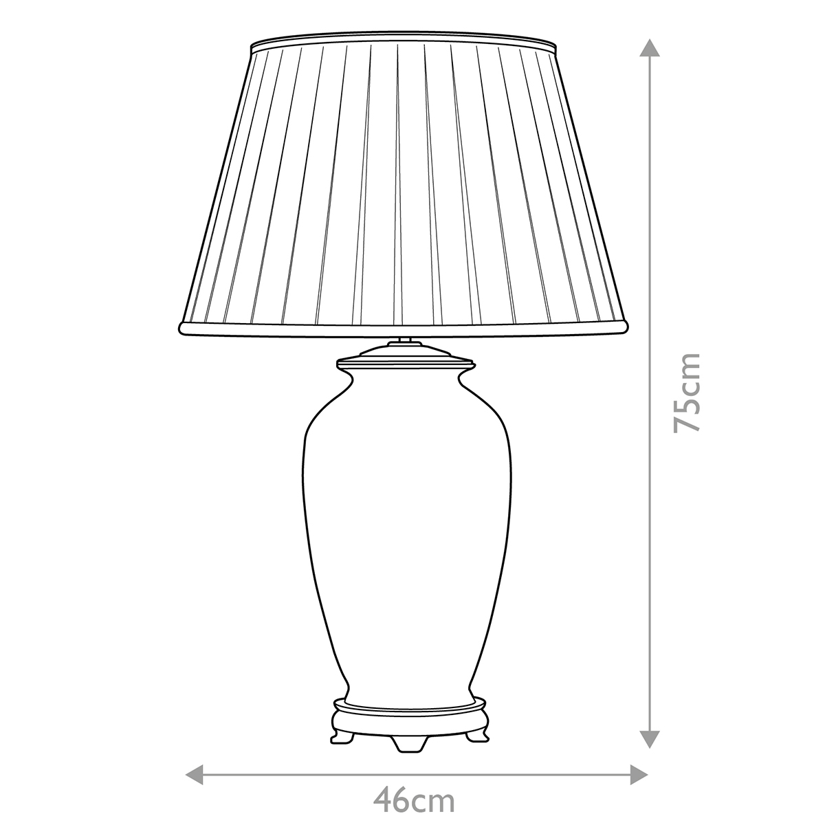 Настольная лампа восточная с основанием из керамики серебряная с цветочным и лиственным декором и белым плиссированным абажуром Elstead Lighting в Красноярске