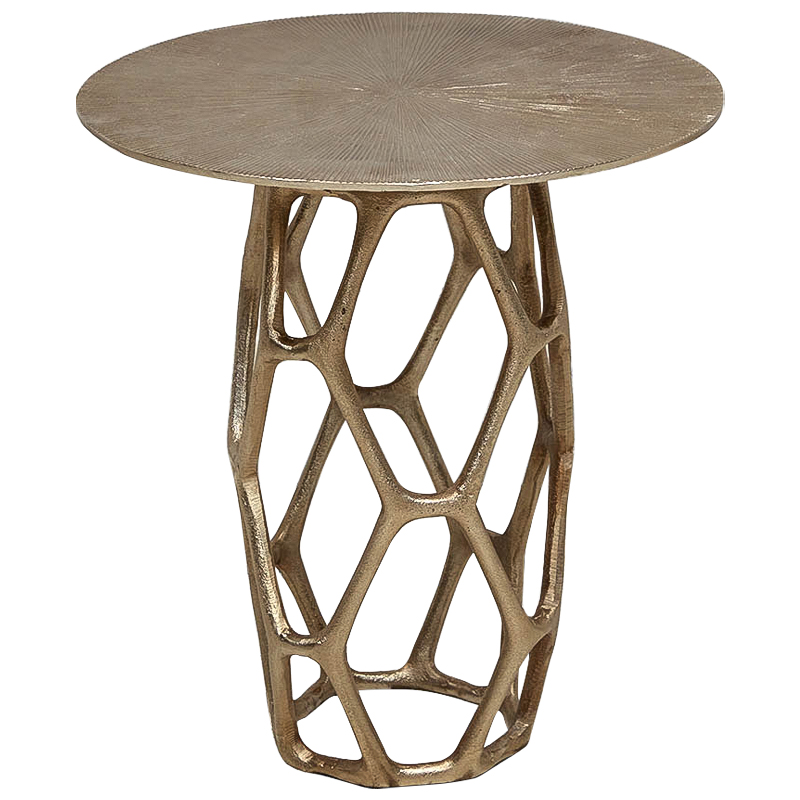Круглый приставной столик из металла Mahdi Side Table Винтажное Темное Золото Круглый приставной столик из металла Mahdi Side Table Винтажное Темное Золото в Красноярске | Loft Concept