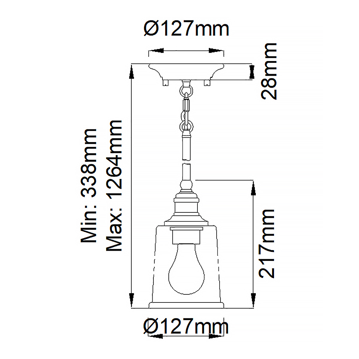Подвесной светильник со стеклянным плафоном в форме колокола с эффектом пузырьков Kichler в Красноярске