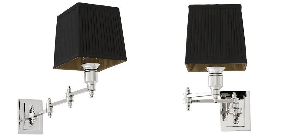 Бра Wall Lamp Lexington Swing Nickel+Black Бра Wall Lamp Lexington Swing Nickel+Black - Loft-Concept в Красноярске