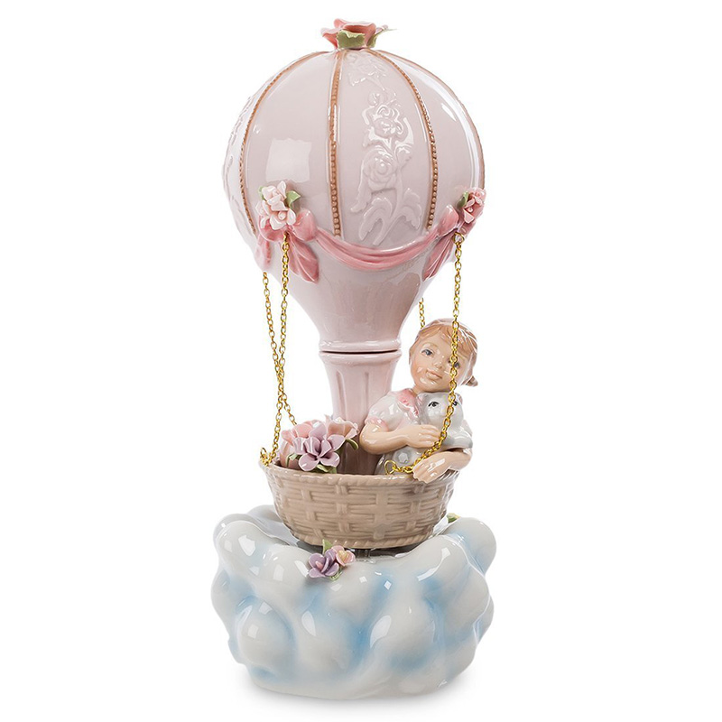 Статуэтка фарфоровая музыкальная Девочка на воздушном шаре Charming Statuette Белый Розовый Серо-голубой Бежевый Статуэтка фарфоровая музыкальная Девочка на воздушном шаре Charming Statuette Белый Розовый Серо-голубой Бежевый в Красноярске | Loft Concept