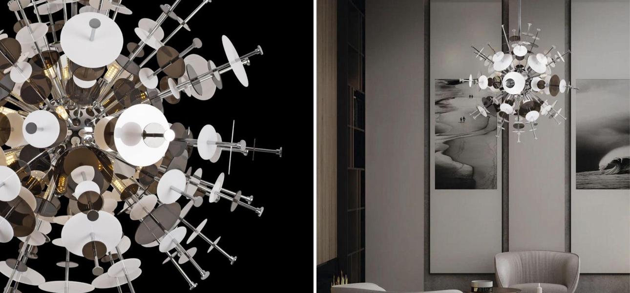 Люстра Dandelion Chrome диаметр 78 - фото