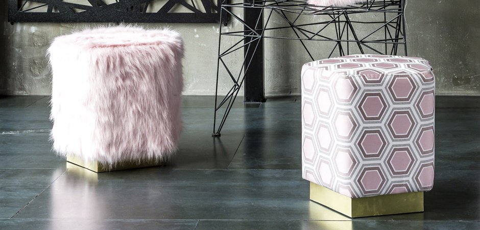 Пуф Hexagon Pink Geometry - Loft-Concept в Красноярске