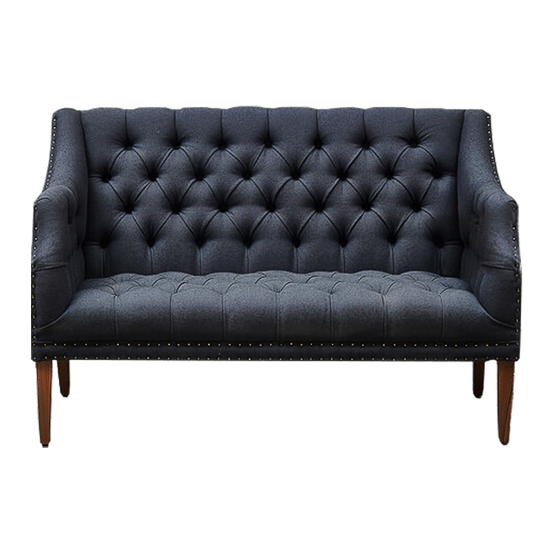 Диван Morton Capitone Sofa темно-серый лен Коричневый Серый Диван Morton Capitone Sofa темно-серый лен Коричневый Серый в Красноярске | Loft Concept