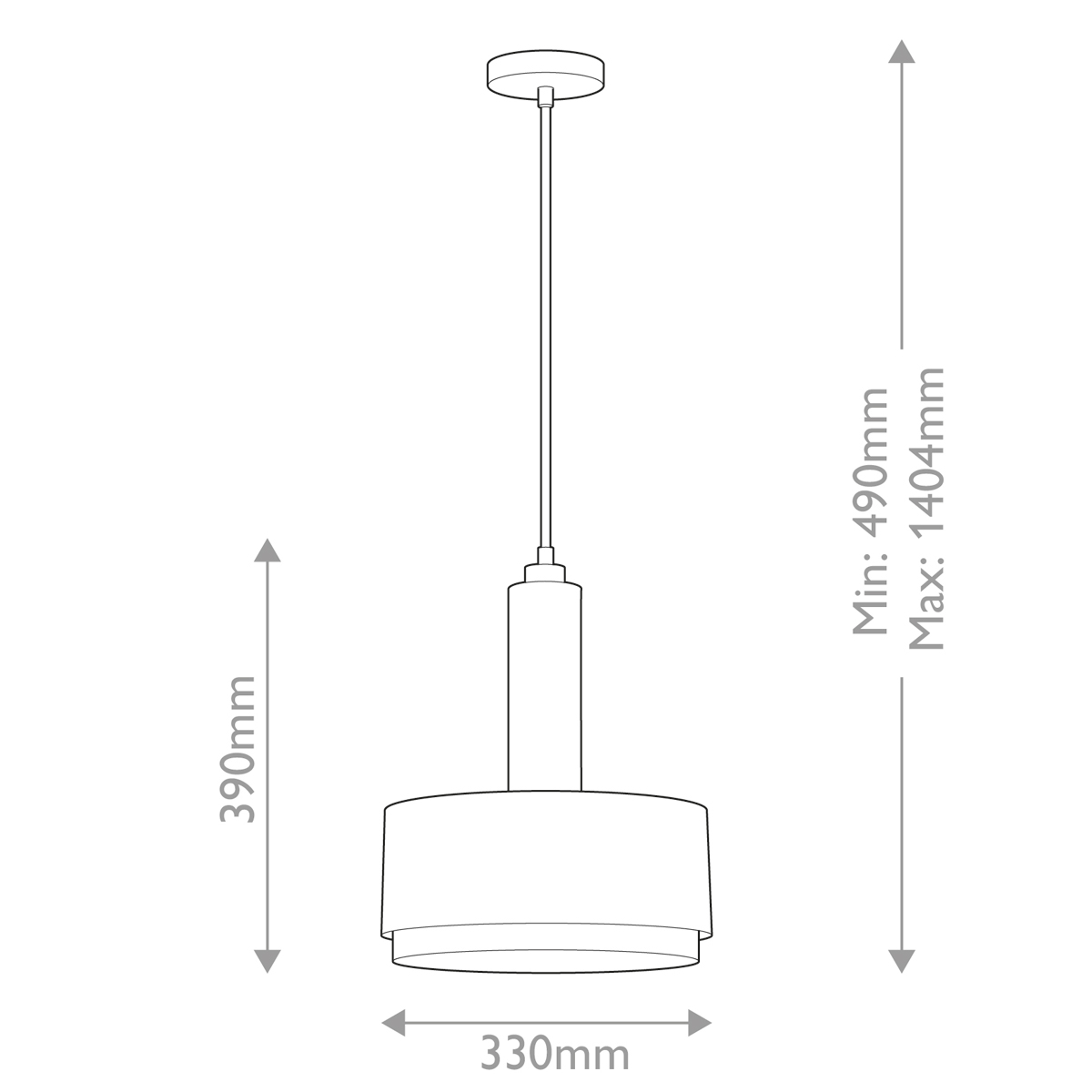 Подвесной светильник цилиндрический с белым плафоном Hinkley в Красноярске