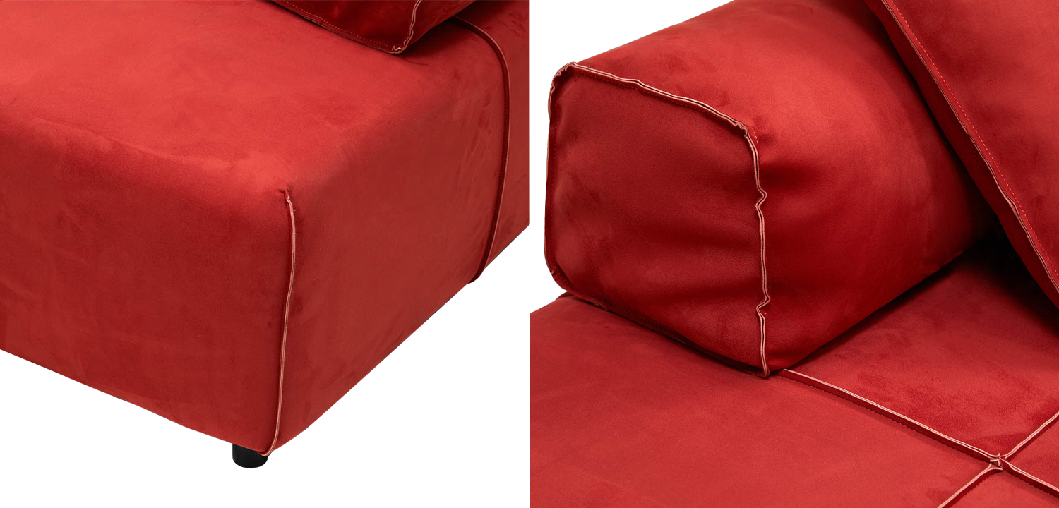 Угловой диван Quinn Red Sofa - фото №2