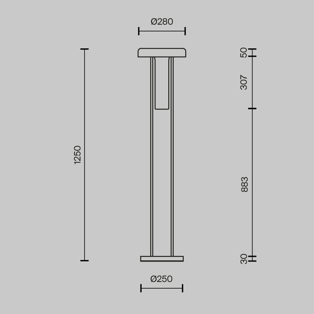 Напольный торшер светодионый Ikebana Black 3000К 24Вт в Красноярске