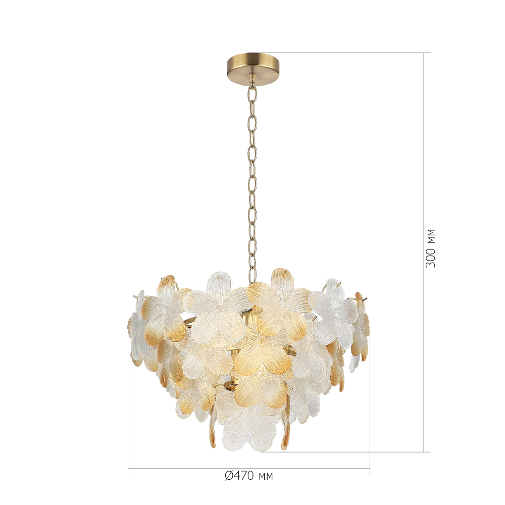 Люстра конусообразная с цветочными мотивами Light Floral Glow в Красноярске
