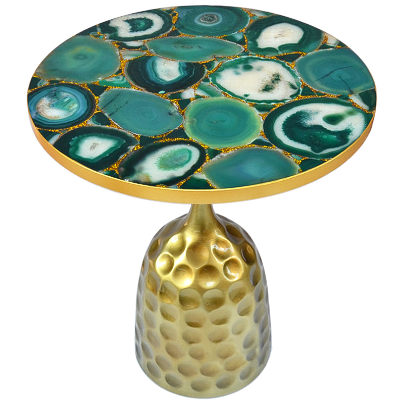 Приставной стол Cluster Surface Green Agate Side Table Зеленый Латунь Золотой Приставной стол Cluster Surface Green Agate Side Table Зеленый Латунь Золотой в Красноярске | Loft Concept