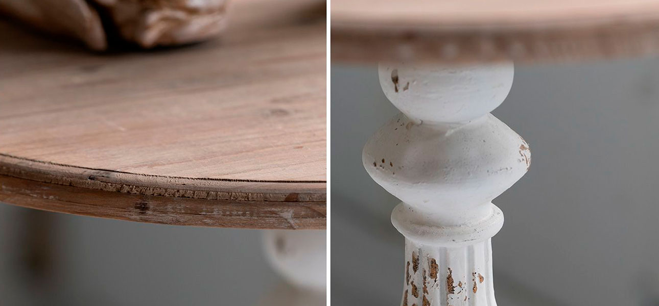 Столик круглый на резном основании Cecil - фото