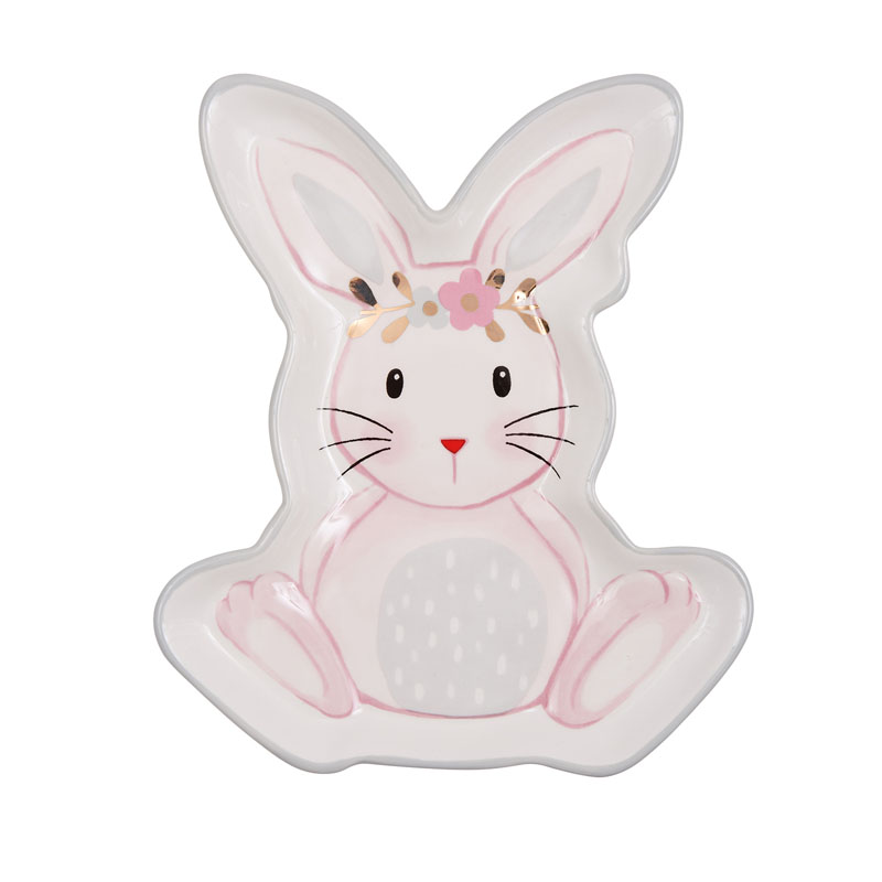 Тарелка детская Pink Bunny Белый Розовый пастельный в Красноярске | Loft Concept 