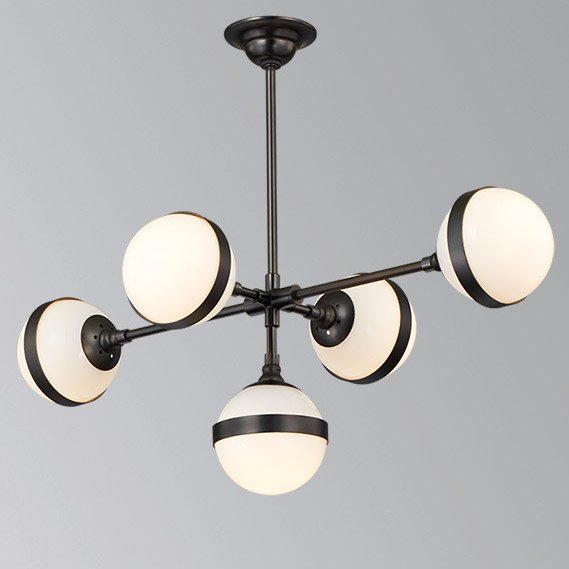 Люстра Peggy Futura lamp V Hangar Design Черный Молочный Люстра Peggy Futura lamp V Hangar Design Черный Молочный в Красноярске | Loft Concept
