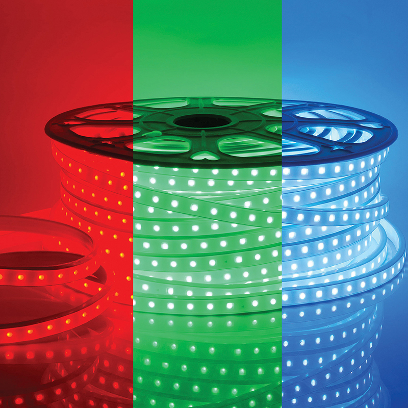 Светодиодная влагозащищенная лента 10W/m 60LED/m 2835SMD разноцветная 50M Белый в Красноярске | Loft Concept 