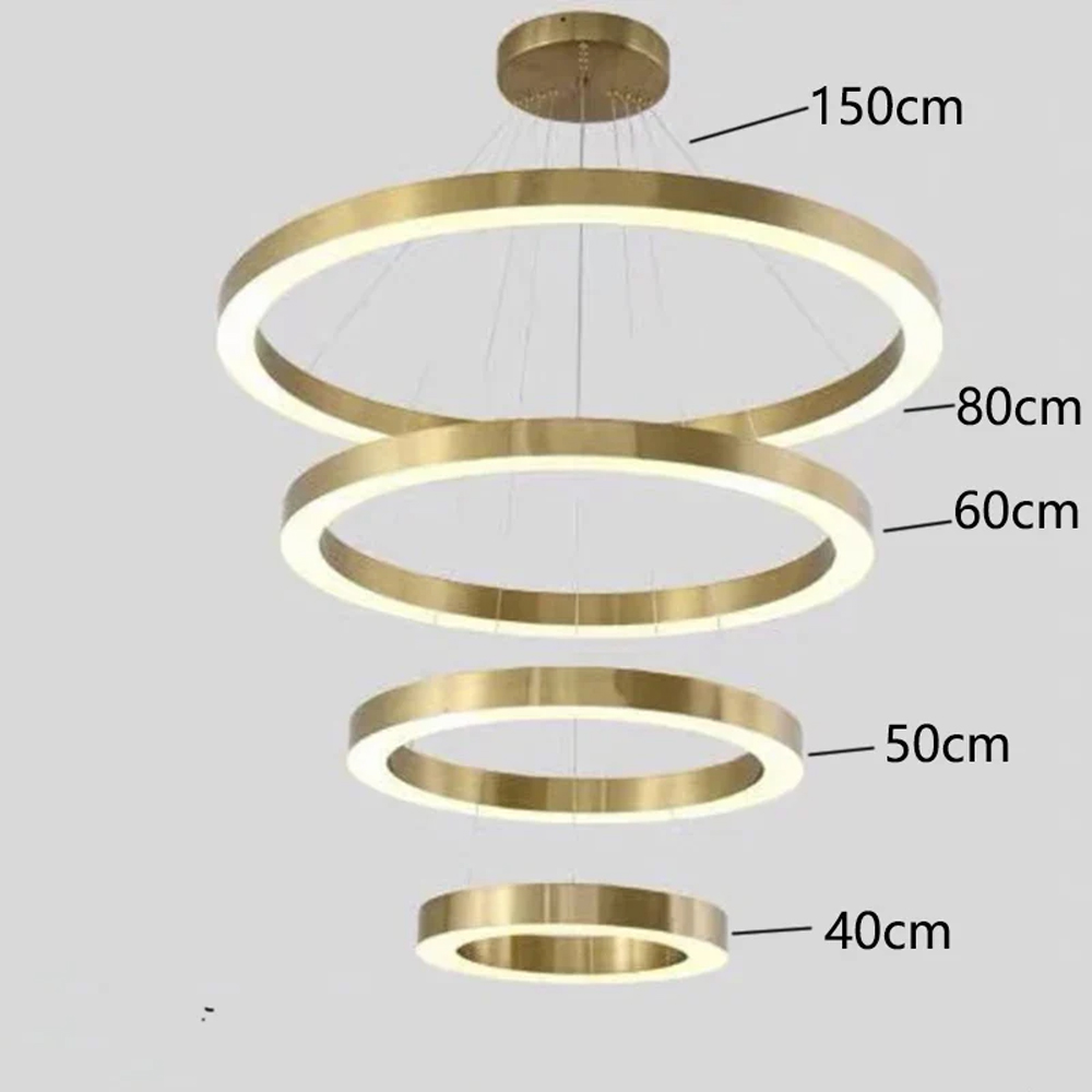 Люстра Light Ring Vertical Латунь в Красноярске