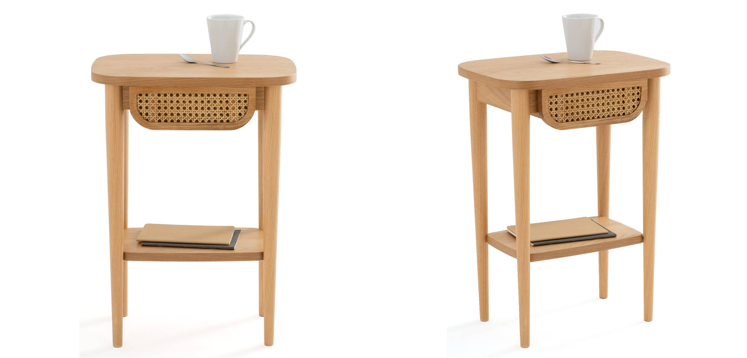 Приставной стол Morten Wicker Side Table - фото