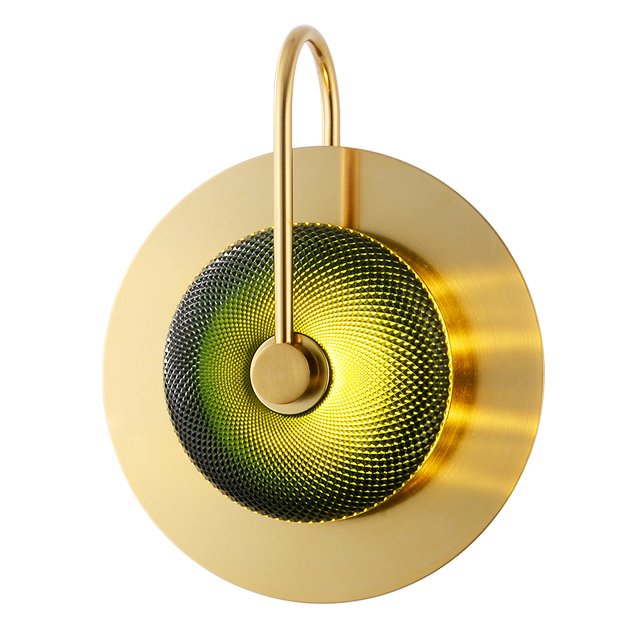 Бра Green Disk One Зеленый Латунь Бра Green Disk One Зеленый Латунь в Красноярске | Loft Concept