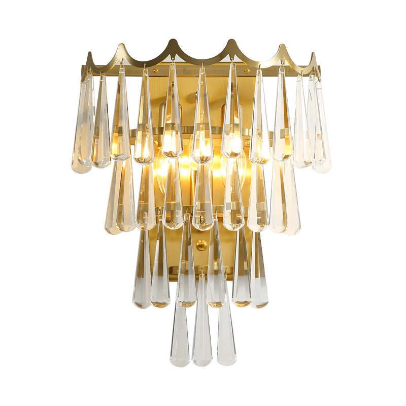 Бра Falling Drops Wall Lamp Латунь Прозрачный Бра Falling Drops Wall Lamp Латунь Прозрачный в Красноярске | Loft Concept