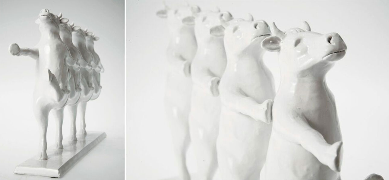 Статуэтка белая March of the Cows - фото