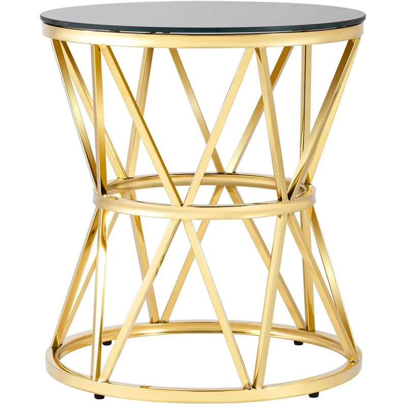 Стол приставной Beranger Collection Gold Глянцевое золото Черный Стол приставной Beranger Collection Gold Глянцевое золото Черный в Красноярске | Loft Concept