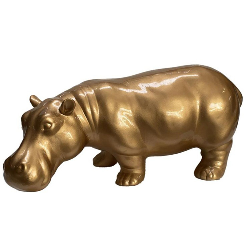 Статуэтка Abhika Hippo Bisc. Gold Золотой Статуэтка Abhika Hippo Bisc. Gold Золотой в Красноярске | Loft Concept