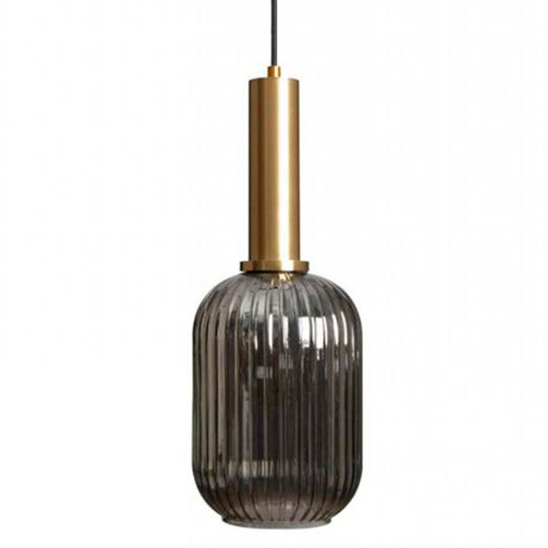 Подвесной светильник Ferm Living chinese lantern Smoke Gold 39 см Золотой Прозрачный черный в Красноярске | Loft Concept 