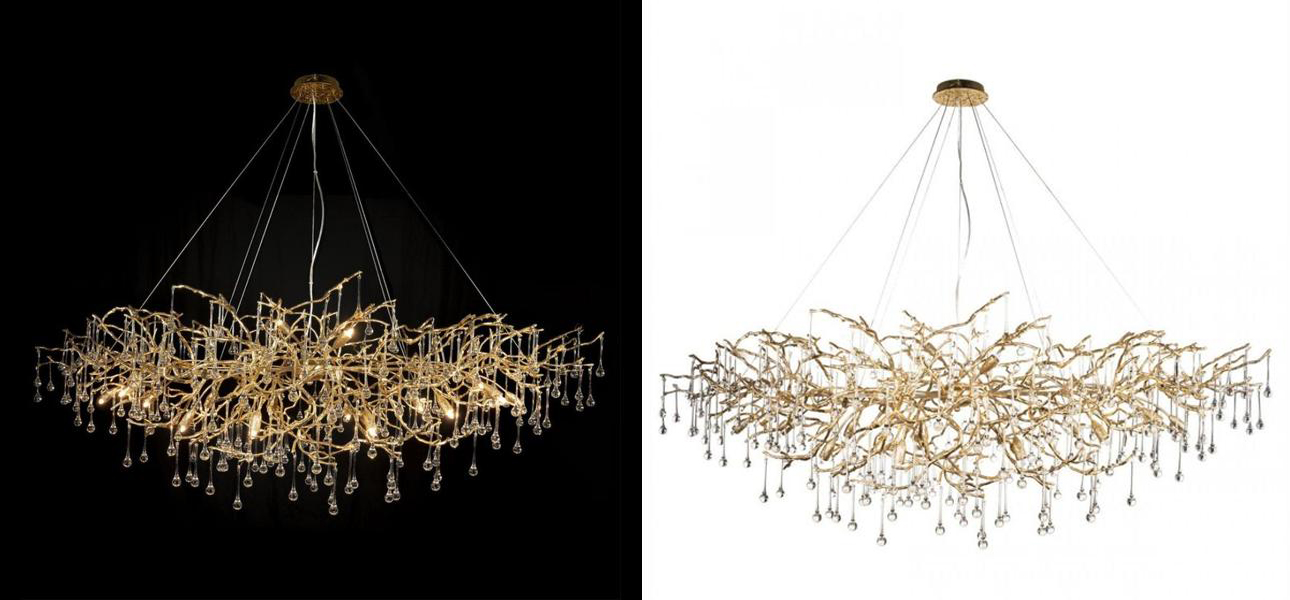 Люстра Crystal Drops bright Gold - фото