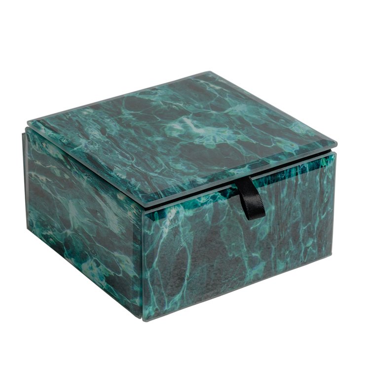 Шкатулка Turquoise Smoke Cube Бирюзовый Шкатулка Turquoise Smoke Cube Бирюзовый в Красноярске | Loft Concept