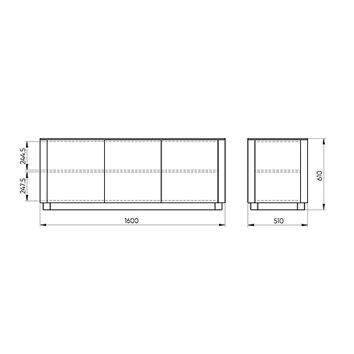 Тумба молочного цвета с 3-мя дверцами Tammi  в Красноярске