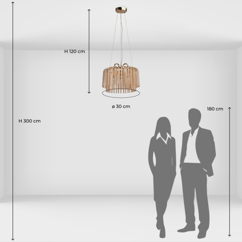 Люстра с подвесными рифлеными стеклянными трубками Nembus в Красноярске