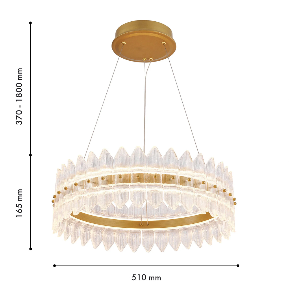 Люстра круглая с декоративными элементами в виде лепестков Round Light Flashing в Красноярске