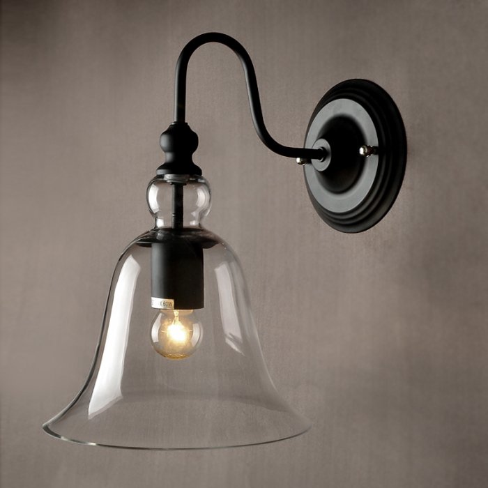 Бра Loft Glass bluebell Черный Бра Loft Glass bluebell Черный в Красноярске | Loft Concept