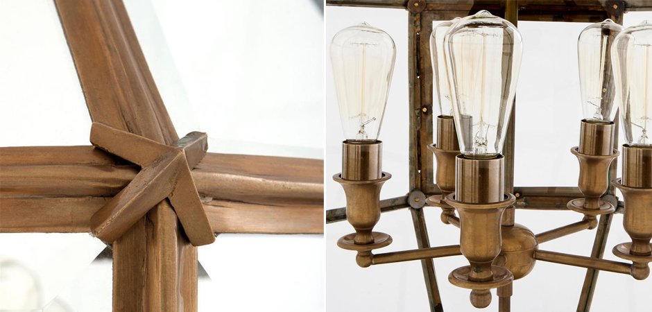 Люстра Lantern Owen Brass L - Loft-Concept в Красноярске