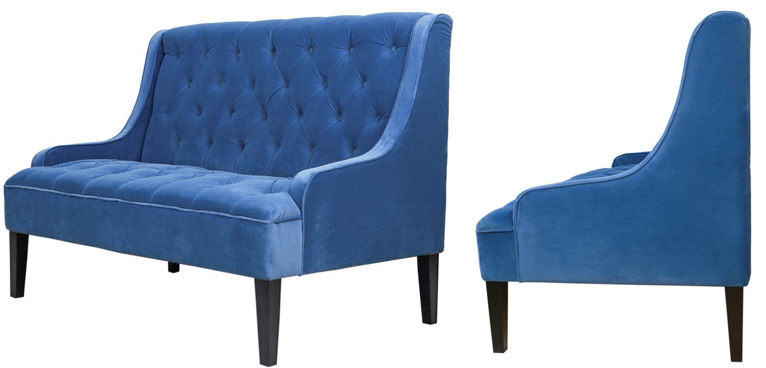 Диван Folket Sofa velour blue - фото