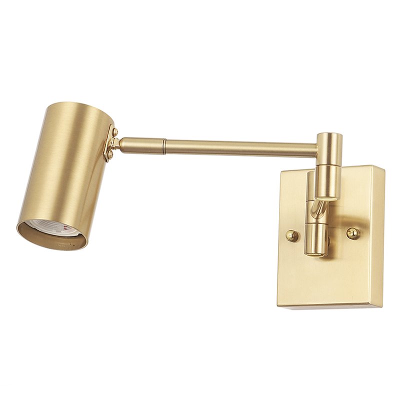 Бра с цилиндрическим плафоном и поворотным механизмом Trumpet Wall Lamp Латунь Черный Бра с цилиндрическим плафоном и поворотным механизмом Trumpet Wall Lamp Латунь Черный в Красноярске | Loft Concept