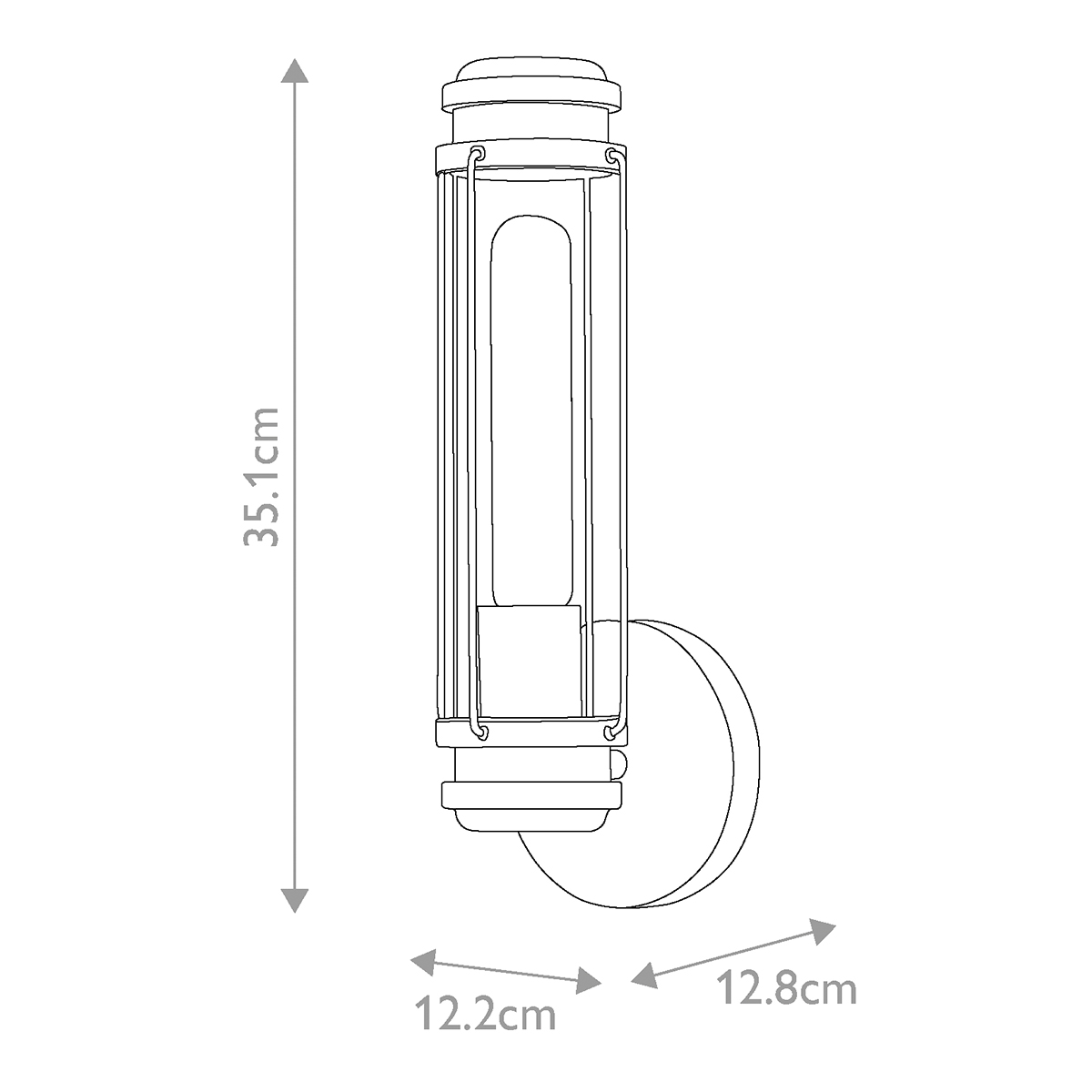 Бра для ванных комнат с прозрачным цилиндрическим плафоном на круглом основании Hinkley в Красноярске