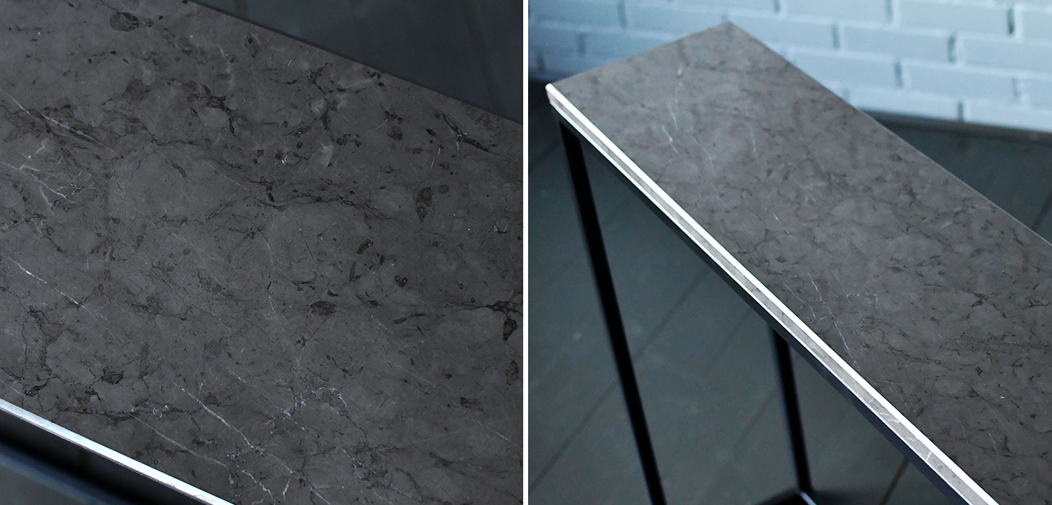 Консоль с серой мраморной столешницей Different Marble Grey - фото