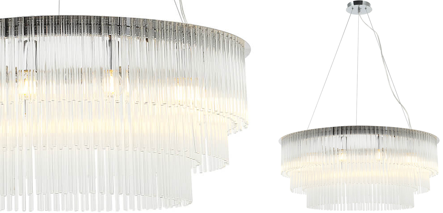 Люстра Harrison Chandelier chrome 12 lamp - фото