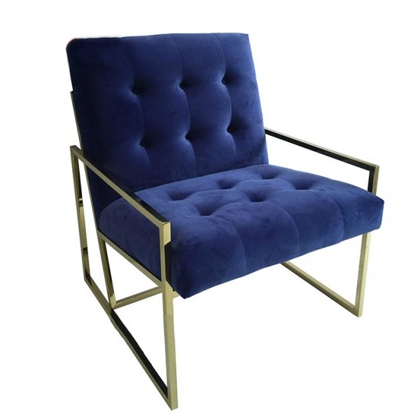 Кресло Jonathan Adler GOLDFINGER LOUNGE Синий Кресло Jonathan Adler GOLDFINGER LOUNGE Синий в Красноярске | Loft Concept